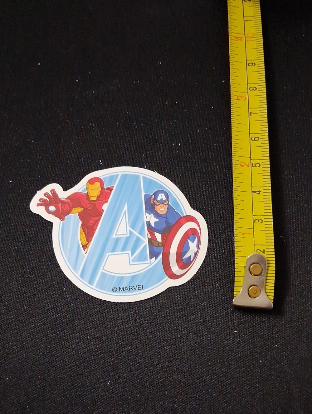 Marvel Avengers Waterproof Sticker Featuring Captain America & Iron Man